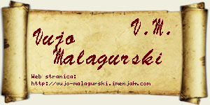 Vujo Malagurski vizit kartica